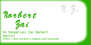 norbert zai business card